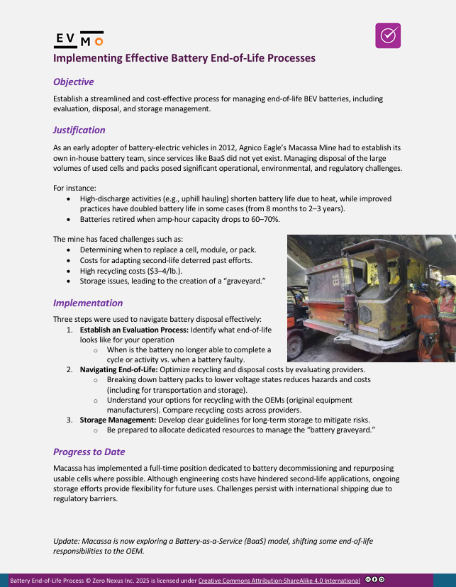 Effective Battery End-of-Life Processes